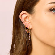Bijoux De Mimi | Molly Stud Earrings Gold & Pink