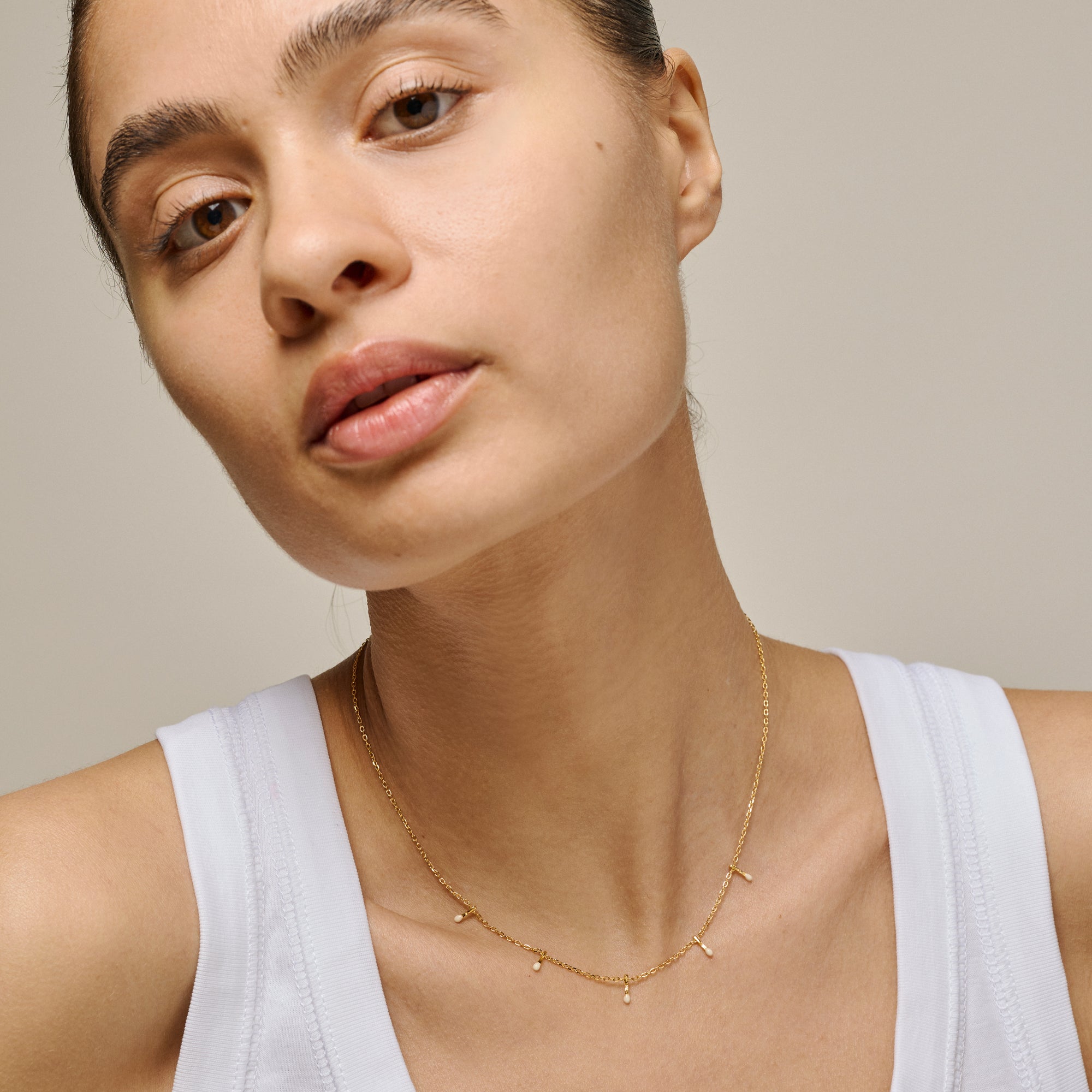 Enamel Copenhagen | Lola Gold Plated Drop Necklace