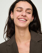 UNO de 50 | Anima Chunky Gold-Plated Twisted Stud Earrings