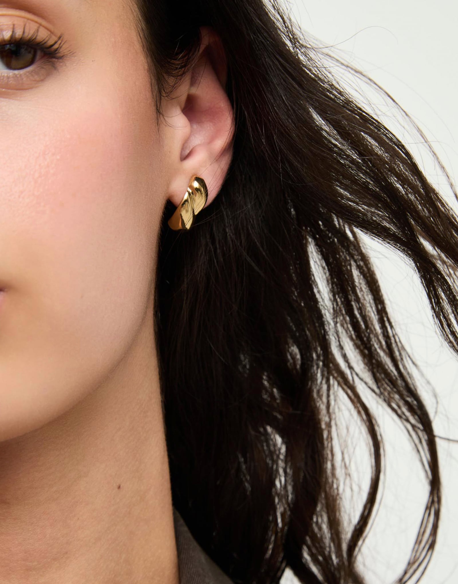 UNO de 50 | Anima Chunky Gold-Plated Twisted Stud Earrings