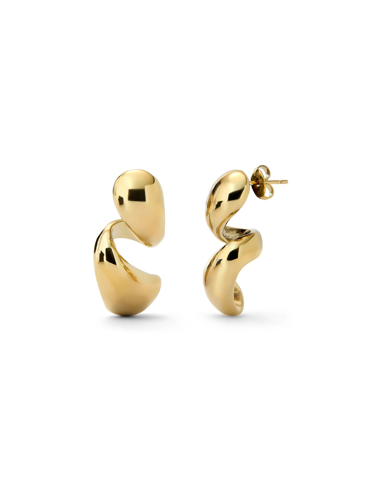 UNO De 50 | Essentia Chunky Gold-Plated Double Teardrop Earrings