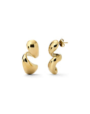 UNO De 50 | Essentia Chunky Gold-Plated Double Teardrop Earrings