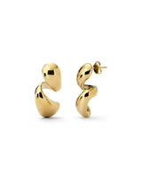 UNO De 50 | Essentia Chunky Gold-Plated Double Teardrop Earrings