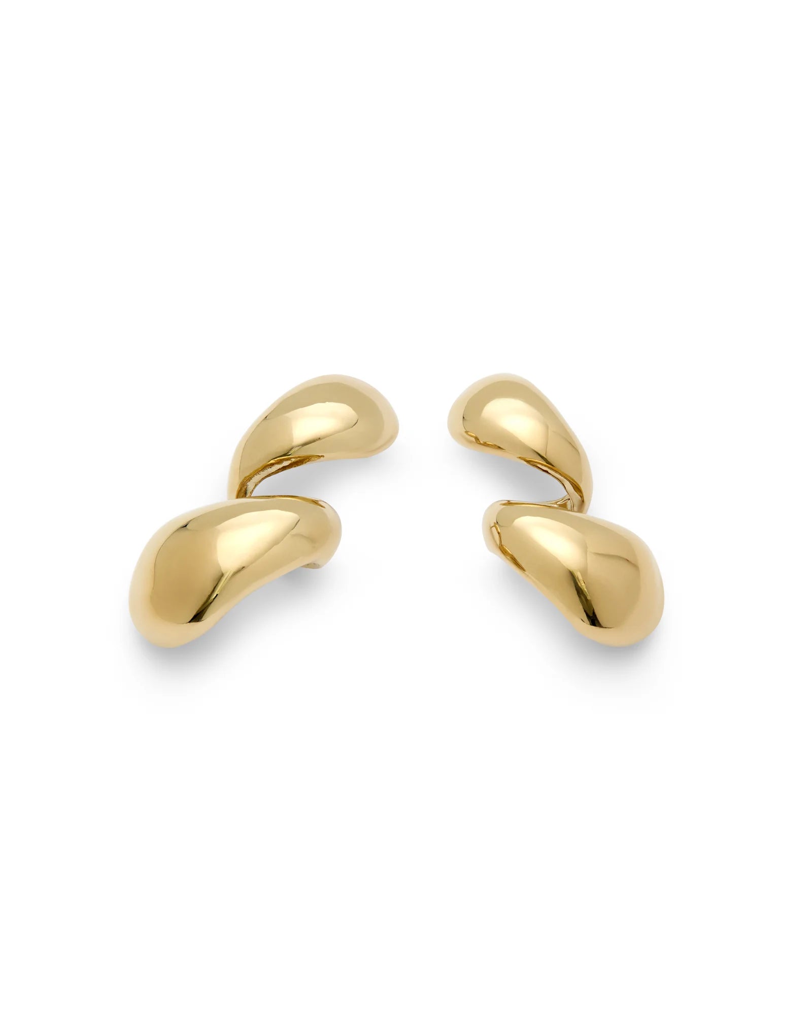 UNO De 50 | Essentia Chunky Gold-Plated Double Teardrop Earrings