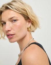 UNO De 50 | Essentia Chunky Gold-Plated Double Teardrop Earrings