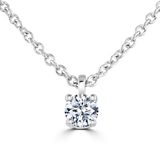 B & N | 9ct White Gold Lab Grown Solitaire Pendant