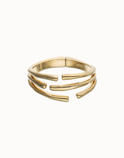 UNO de 50 | Intertwined tubes Gold Plate Bangle