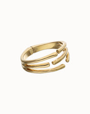 UNO de 50 | Intertwined tubes Gold Plate Bangle