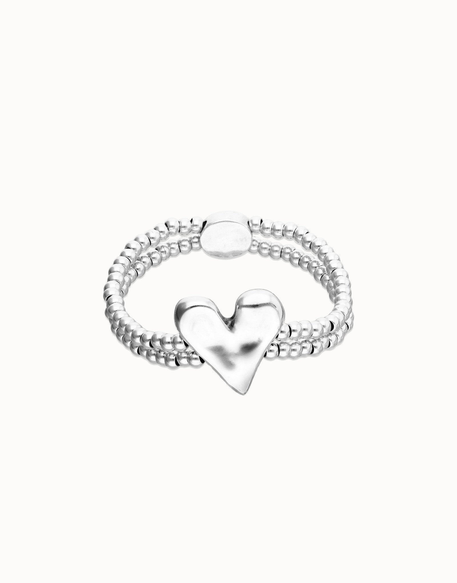 UNO de 50 | Double Elastic Bracelet with Heart