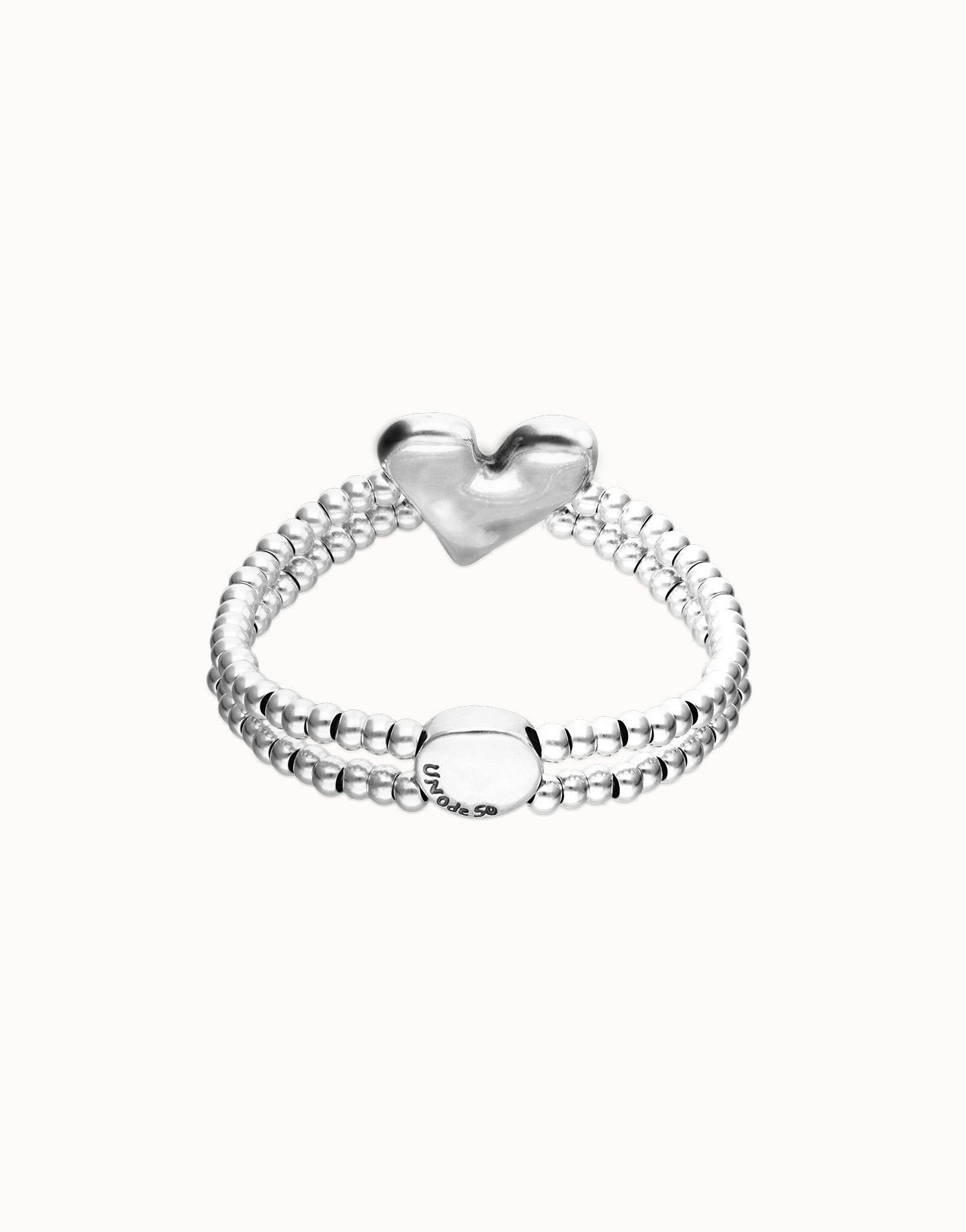UNO de 50 | Double Elastic Bracelet with Heart