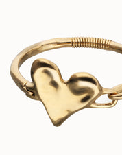 UNO de 50 | Feature Heart Gold Plate Bangle