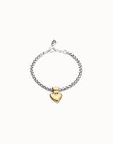UNO de 50 | Chain Bracelet with Golden Heart Charm