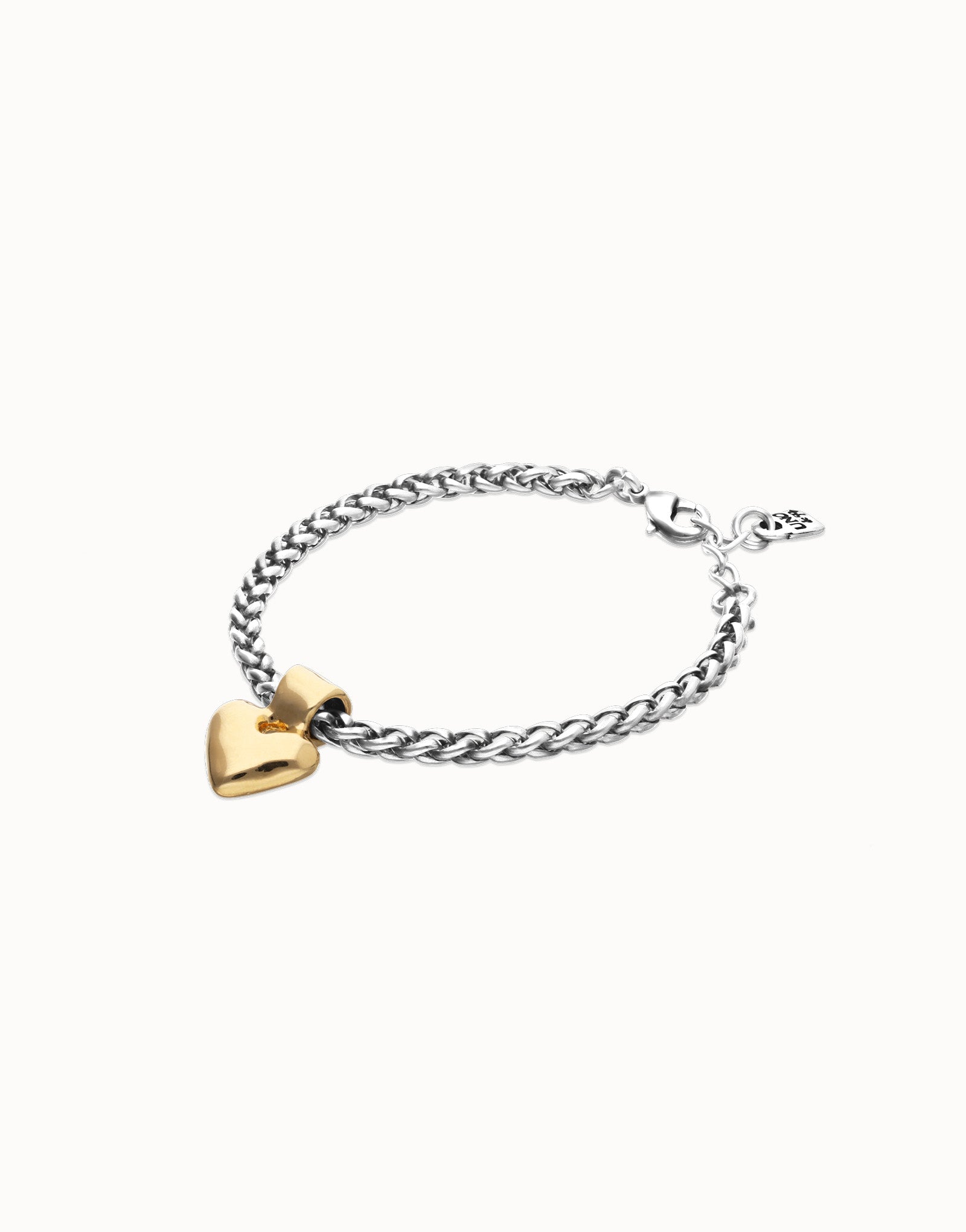 UNO de 50 | Chain Bracelet with Golden Heart Charm