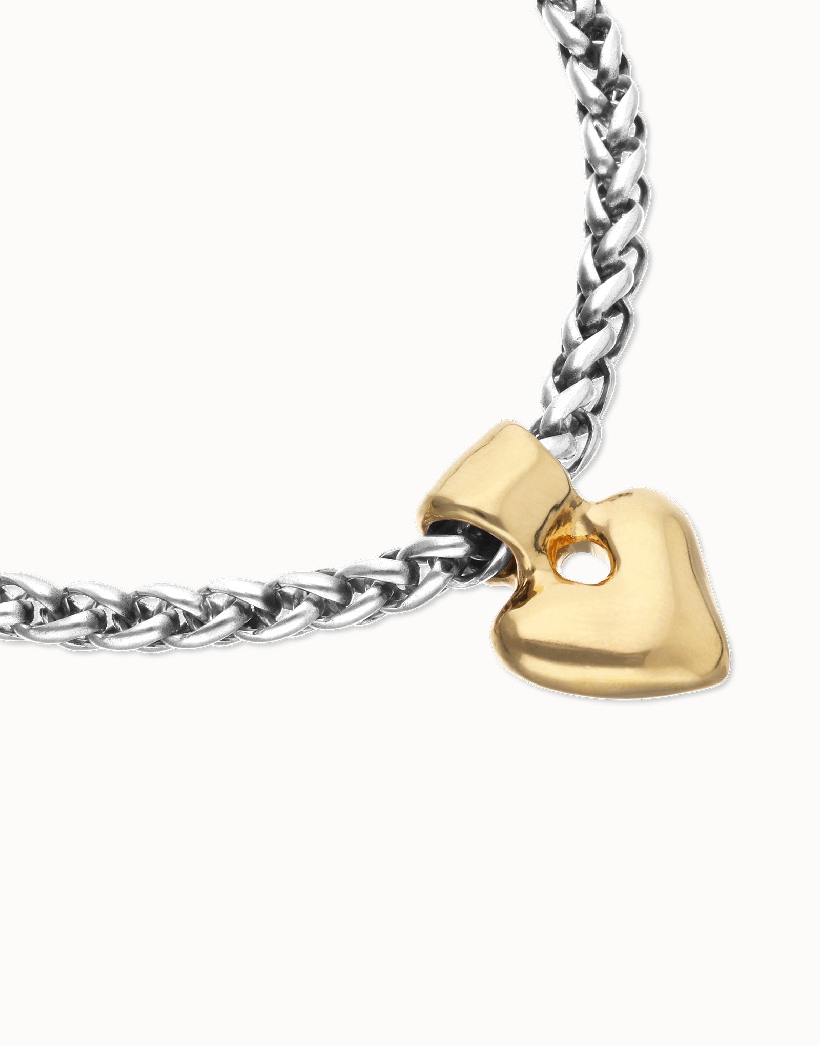 UNO de 50 | Chain Bracelet with Golden Heart Charm
