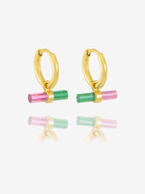 Rachel Jackson | Watermelon T-Bar Huggie Earrings