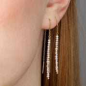 Scream Pretty |  Pearl Threader Gold plate Earrings