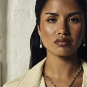 ChloBo | Mini Link Pearl Drop Earrings