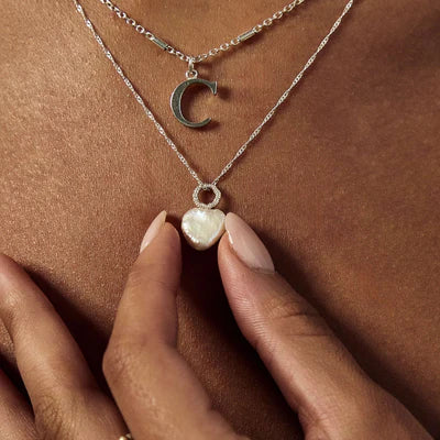 ChloBo | Tiny Twisted chain and Lucky Pearl Necklace