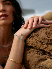 Rachel Jackson | Tranquility Aquamarine Beaded Bracelet