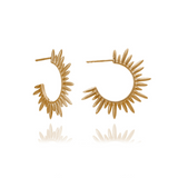 Rachel Jackson |  Electric Goddess Gold Plate Medium Hoops