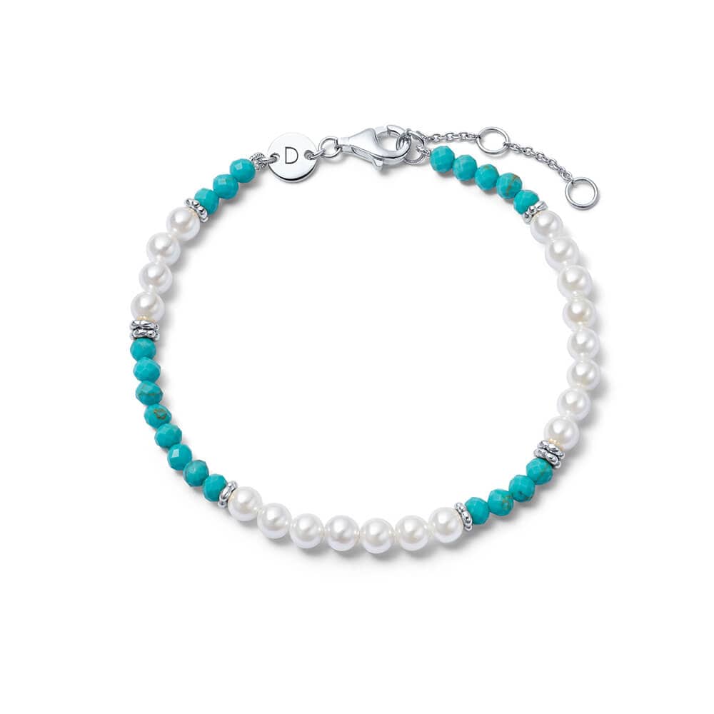 Daisy London |  Pearl & Turquoise Beaded Bracelet