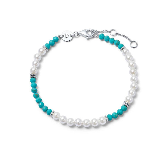 Daisy London |  Pearl & Turquoise Beaded Bracelet