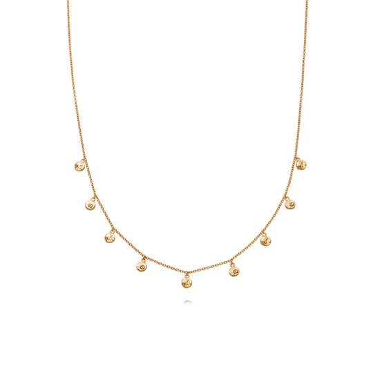 Daisy London | Isla Gold Plated Fossil Charm Necklace