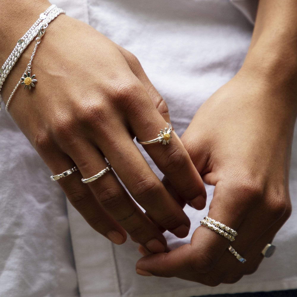 Daisy London |  Stacked Rope Sterling Silver Ring