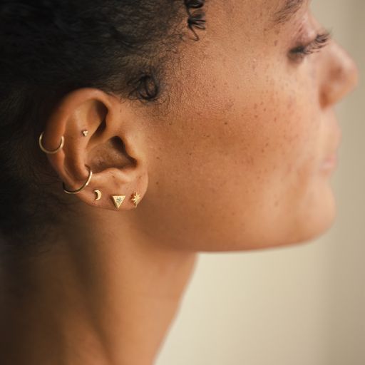 Daisy London |  Crescent Moon Studs Earrings
