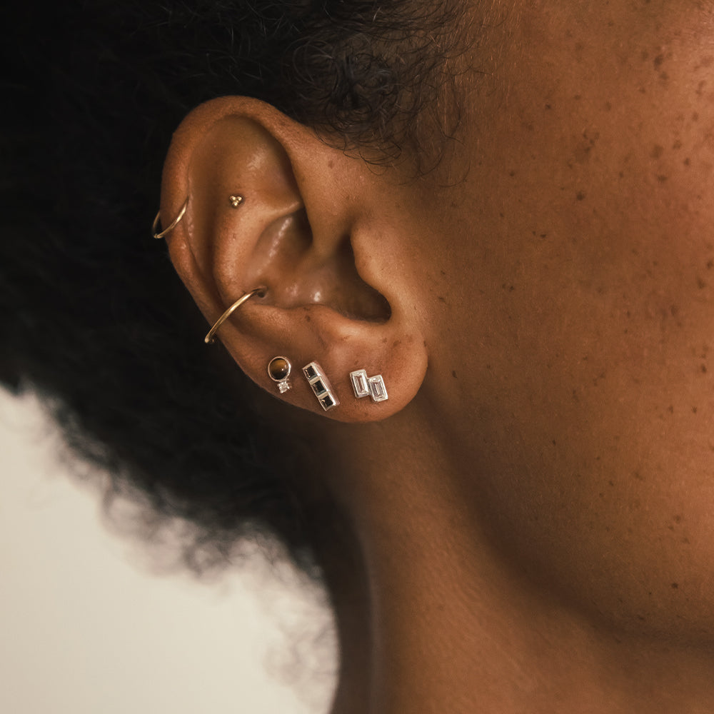 Daisy London |  Tetris Sparkle Stud Earrings