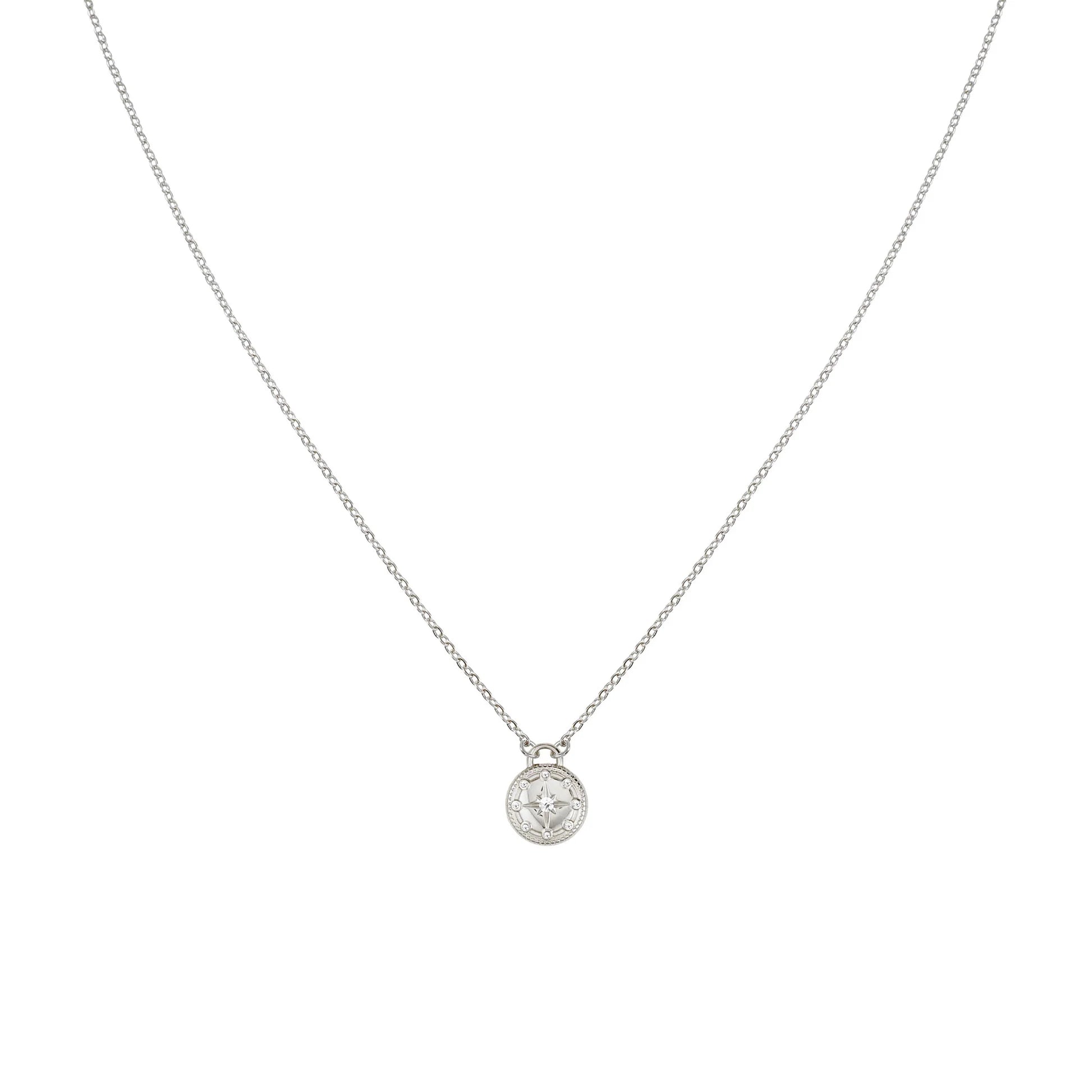 Bijoux De Mimi | Sasha Crystal Silver Compass Necklace