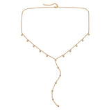 Bijoux De Mimi | India Droplet Necklace Gold & Crystal