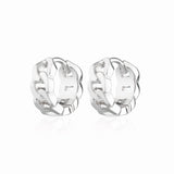 Scream Pretty |  Chain Reaction Silver Huggie Earrings