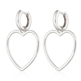 Scream Pretty | Silver Heart Hoop Earrings
