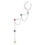 Scream Pretty |  Rainbow Chandelier with attached Ear Cuff