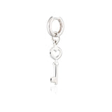 Scream Pretty |  Key Sterling Silver Single Huggie Hoop