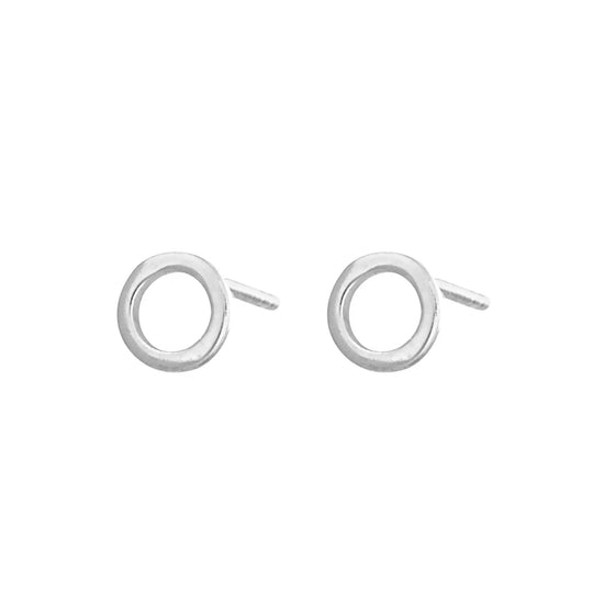 Scream Pretty |  Small Open Circle Stud Sterling Silver Earrings