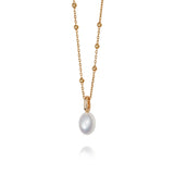 Daisy London |  Treasures Baroque Pearl Pendant - Gold Plate
