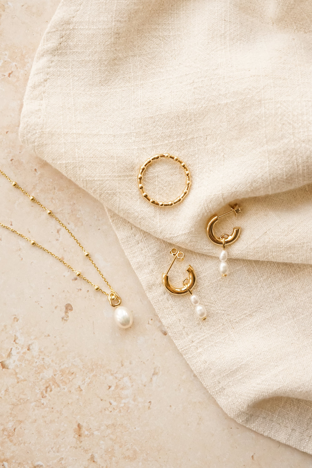 Daisy London |  Treasures Baroque Pearl Pendant - Gold Plate