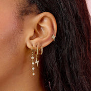 Bijoux De Mimi | Talitha Crystal Lightening Bolt Huggie Earrings