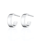 Scream Pretty |  Wide Huggie Hoop Silver Earrings