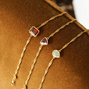 Daisy London | Amethyst February Birthstone Bracelet - Gold plate