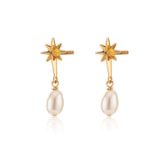 Scream Pretty | Angel Star & Pearl Gold plate Drop Earring