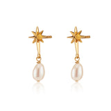 Scream Pretty | Angel Star & Pearl Gold plate Drop Earring