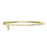 Diamonfire | Small Zirconia Charm Tennis Bracelet