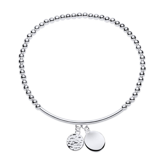 Penmans |  Beaded Stretch Bracelet with Disc Charms