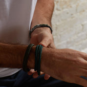 Fred Bennett | Khaki Braided Leather Bracelet