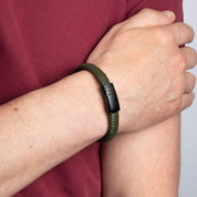 Fred Bennett | Khaki Braided Leather Bracelet