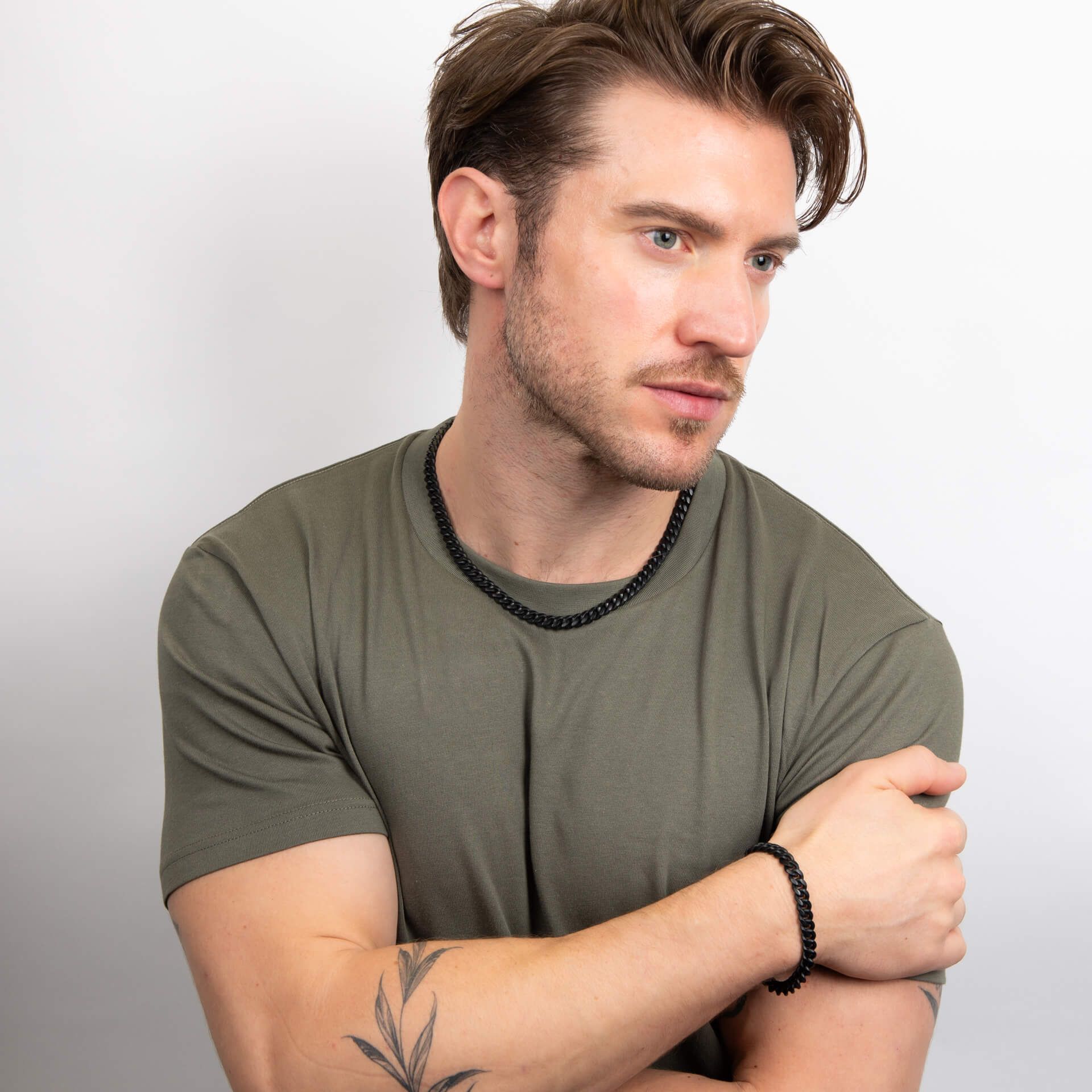 Fred Bennett | Black Brushed Curb Chain Bracelet