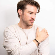 Fred Bennett | Triple Layer Thin Black Leather Bracelet
